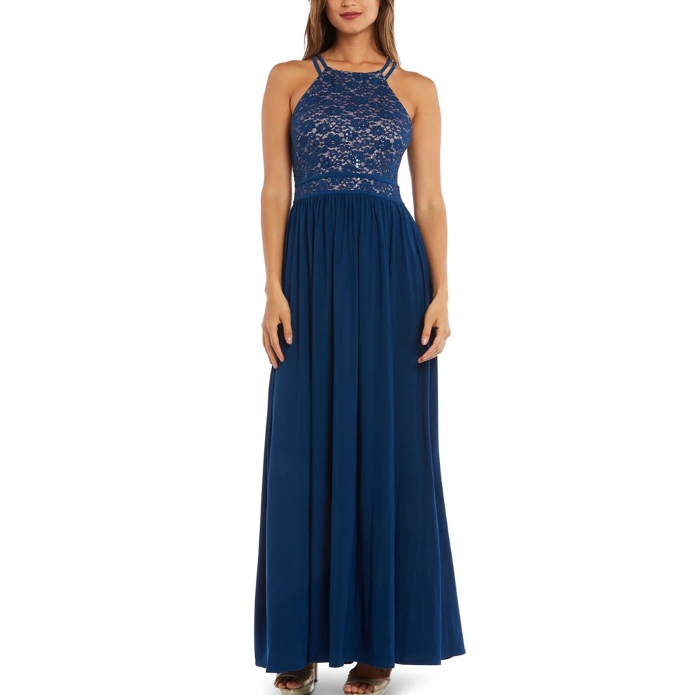 Blue Sequin Gown